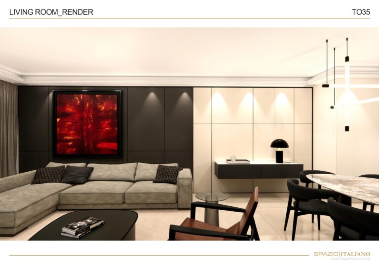 Tour Odéon living room render