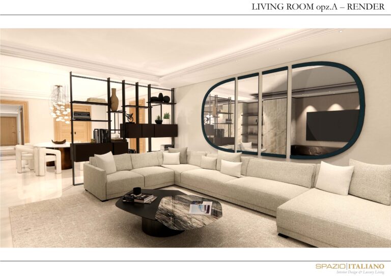 Living Room Render zona divano